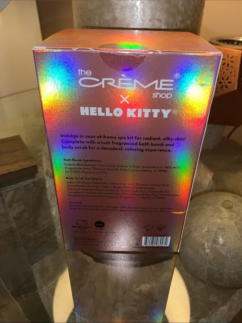 The Crème Shop x Hello Kitty Silky Skin Spa Set in Peach Petals